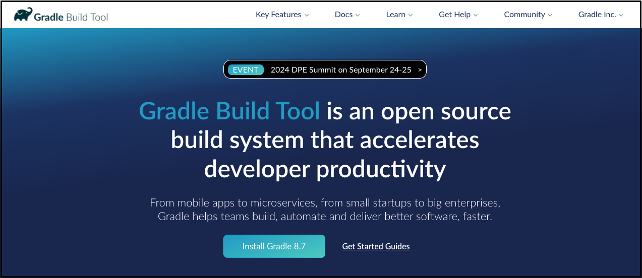 Gradle website - new landing page